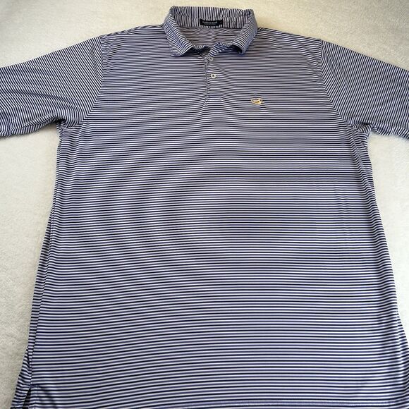 Southern Marsh Mens Performance Golf Polo Shirt Purple Stripe Size XL - Picture 3 of 7